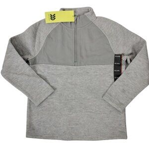 All in Motion Boys Kids Sweatshirt XS (4/5) Quarter Zip Gray Cozy Everyday